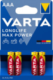 Baterie alcalina R3 (AAA) 4 buc/blister Longlife Max Power Varta