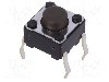 Microintrerupator 6x6x3.5mm, (ON)-OFF, SPST, ALPS - SKHHAMA010