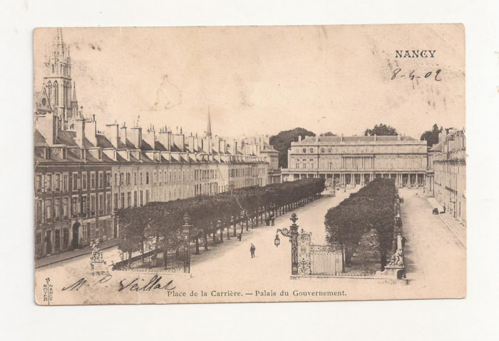 FV4-Carte Postala- FRANTA - Nancy, Place de la Carriere, circulata 1902