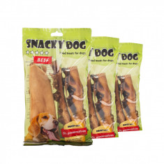 Pachet 3 x Recompensa pentru caini Snacky Dog Scalp de Vita ? 450 g foto