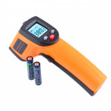 Cumpara ieftin Termometru non-contact cu pirometru si laser Iso Trade, Afisaj LCD, 50-380&deg;C, Portocaliu