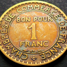 Moneda istorica (BUN PENTRU) 1 FRANC - FRANTA, anul 1922 * cod 4420