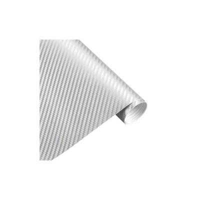 Folie carbon 3D argintie cu tehnologie de eliminare a bulelor de aer 1m x 1.5m Cod: CF-10S foto