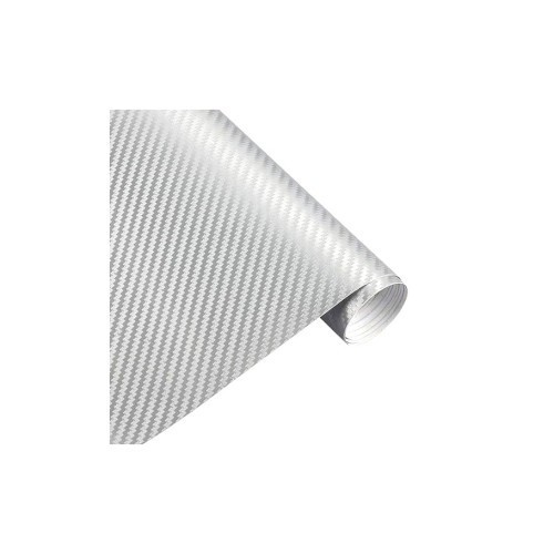 Folie carbon 3D argintie cu tehnologie de eliminare a bulelor de aer 1m x 1.5m Cod: CF-10S