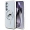 Husa pentru Samsung Galaxy S25 - Karl Lagerfeld IML MagSafe (KLHMS25SHLSKCH) - Metal Karl&amp;Choupette Head