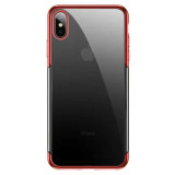 Husa iPhone XS Max Shining Series Argintie Rosie