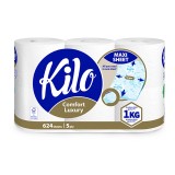 Hartie igienica Kilo Confort, 1 kg, 6 role, 5 straturi, 624 foi, Don Pedro
