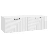 vidaXL Oglindă TV montată pe perete Alb foarte lucios 98 x 41 x 30 cm 898699