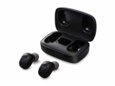 Casti mini Bluetooth cu microfon HMP 12E04 AIRBUDS, negru, Trevi foto