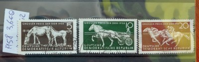 TS21 - Timbre serie DDR - 1958 Cai - trasuri foto