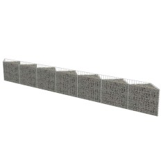Gabion perete, otel galvanizat, 450 x 30 x 50 cm
