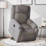 VidaXL Fotoliu electric rabatabil cu ridicare, gri taupe, textil