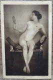 Femeie nud// carte postala interbelica, Necirculata, Printata