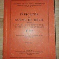 Indicator de norme de deviz pentru lucrari de constructii civile si industriale C-1961