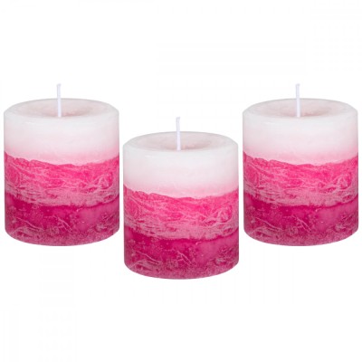 Set 3 x Lumanare parfumata decorativa, Aroma Magnolie, 7 x 7.5 cm foto
