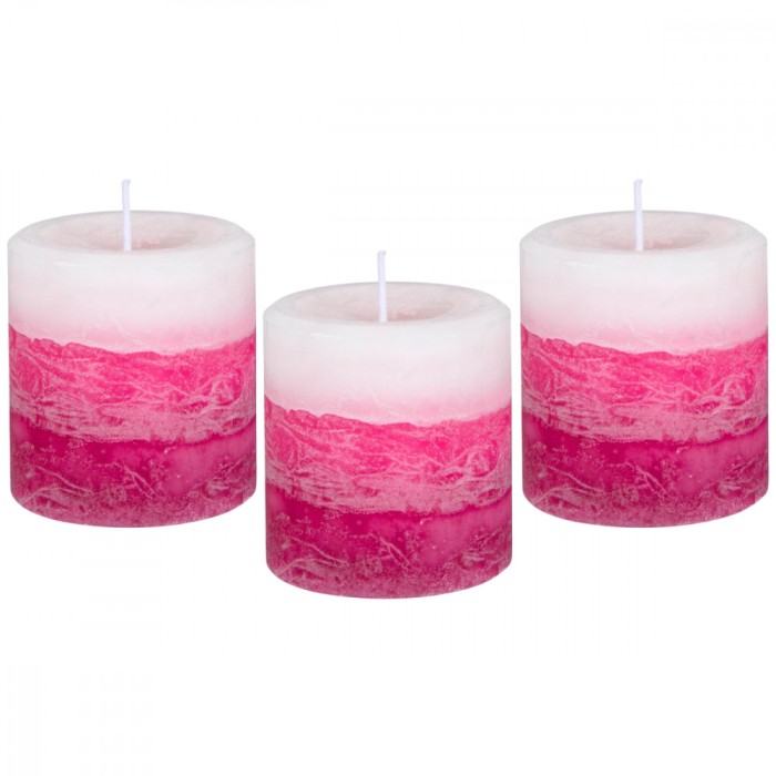 Set 3 x Lumanare parfumata decorativa, Aroma Magnolie, 7 x 7.5 cm