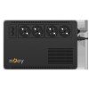 UPS NJOY, &quot;SOTER 600&quot;, Line Int. cu management, brick, 600VA/360W, AVR, Schuko x 4, 1 x baterie GP05122F, back-up 1 - 10 min., &quot;PWUP-LI060SR-AZ01B&quot; (t