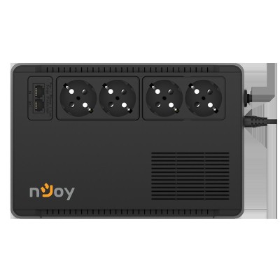 UPS NJOY, &amp;quot;SOTER 600&amp;quot;, Line Int. cu management, brick, 600VA/360W, AVR, Schuko x 4, 1 x baterie GP05122F, back-up 1 - 10 min., &amp;quot;PWUP-LI060SR-AZ01B&amp;quot; (t foto