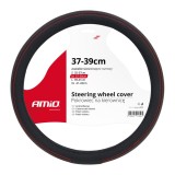 Husa volan auto AMiO SWC-01-M marime M 37-39 cm, acoperire pentru volan, montaj rapid, interior antiderapant, protectie impotriva uzurii
