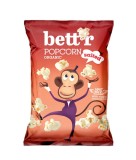 Bettr Popcorn cu sare bio, fara gluten, 60g, ecologic, nemodificat genetic