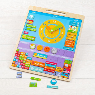 Vremea - Calendar magnetic in limba engleza PlayLearn Toys foto