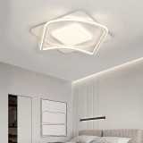 Lustra LED cu telecomanda MODERNO 106W, 2 Patrate, lumina Rece/Calda/Neutra, Dimabila, Alb