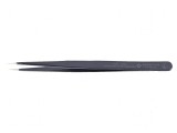 Pensetă ESD cu v&acirc;rf ascuțit, lungime 140mm