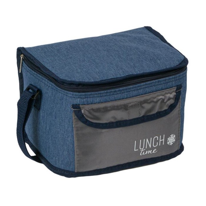 Geanta izoterma, model Blue Jeans, Albastru, Aluminiu/Plastic, 7 L, 25x18x16 cm