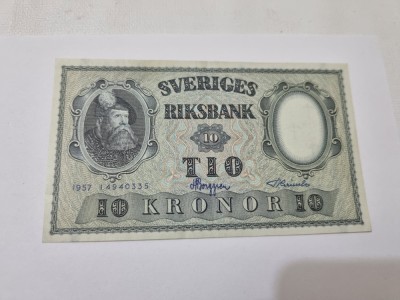 bancnota suedia 10 k 1957 foto
