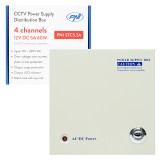 Aproape nou: Sursa alimentare CCTV PNI STC5.2A, 12V, 5A, 60W, 4 iesiri, in cutie me
