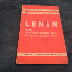 LENIN-DESPRE DEZVOLTAREA INDUSTRIEI GRELE SI ELECTRIFICAREA TARII 1956