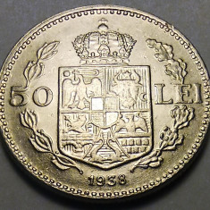 Monedă 50 lei 1938 detalii foarte bune