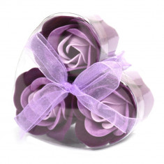 Cutie cu 3 Flori de Sapun - Trandafir Violet
