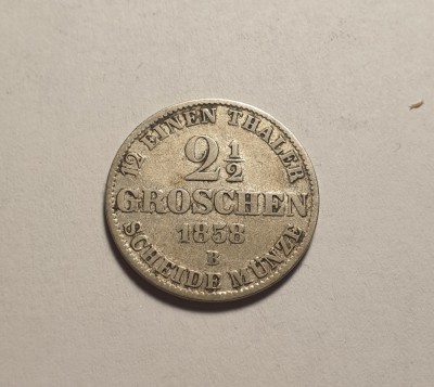 2 si 1/2 Groschen 1858 Piesa Frumoasa foto