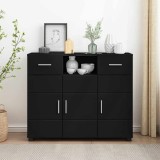 Cumpara ieftin Bufet cu sertar cu ușă Negru 88.5 x 30.5 x 73 cm Lemn compozit