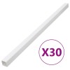 vidaXL Sine Cabluri PVC 40x40 mm, 30 m, Albe - Protectie Cabluri, Montaj Ușor