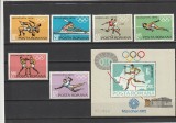 ROMANIA 1972 LP 787 LP 788 PREOLIMPIADA MUNCHEN SERIE + COLITA MNH