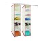 Set 2 x Organizator haine suspendat, 6 compartimente, Bej/Rosu