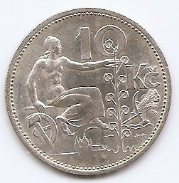 Cehoslovacia 10 Koruny 1932 - Argint, 30 mm, KM-15 (2) foto