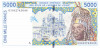 Bancnota Statele Africii de Vest 5.000 Franci 2002 - P113Al UNC Coasta de Fildes