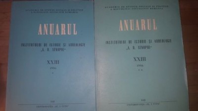 Anuarul Institutului de Istorie si Arheologie &amp;bdquo;A. D. Xenopol&amp;rdquo; XXIII 1, 2 foto
