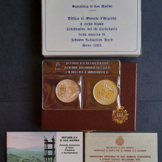 Set monede de argint - 500 si 1000 Lire 1985, San Marino - FDC - G 4027