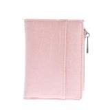 Portofel roz cu aspect piele de sarpe