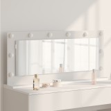 vidaXL Oglindă de toaletă cu lumini LED Alb 100x45x18 cm