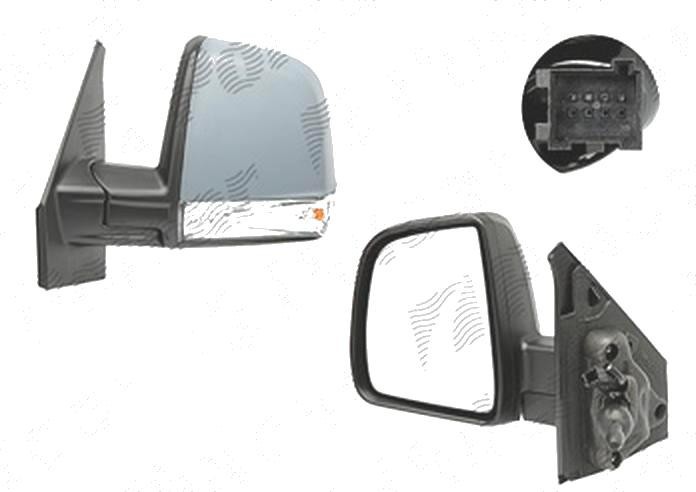 Oglinda exterioara Fiat Doblo (152/263), 01.2010-12.2014, Doblo (263), 01.2015-, Stanga, Combi, Panorama, reglare manuala; grunduita; geam convex; 2