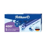 Patroane cerneala 4001 MARI set 5 albastru royal Pelikan