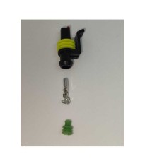 Set conector cablu Superseal 1.5 mama mufa 1 pin 1 pin inclus + 1 garnitura inclusa IP67 TE Connectivity 282079-2-SET-F