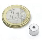 Magnet neodim inel &Oslash;8/2 x 6 mm, putere 2,4 kg, N50