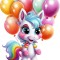 Sticker decorativ, Unicorn, Multicolor, 80 cm, 1333STK-6