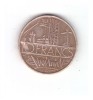 Moneda Franta 10 francs/franci 1977, stare buna, curata, Europa, Bronz-Aluminiu